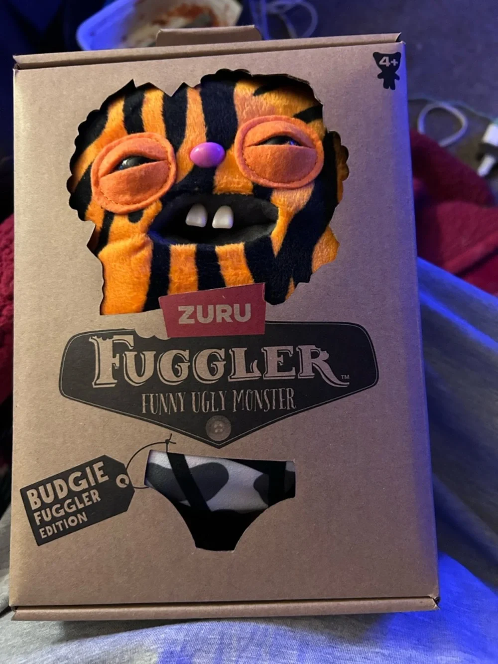 Fuggler Orange Tiger-Stripe Rabid Rabbit Plush - Picture 4 of 5